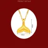 Kettingen 999 Pure gouden hanger ketting Real 24k gouden visstaart hanger voor vrouwen fijne sieraden bruiloft cadeau