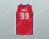 CUSTOM Name Number Mens Youth/Kids TACKO FALL 33 EACH 1 TEACH 1 ELITE AAU RED BASKETBALL JERSEY 2 TOP Stitched S-6XL