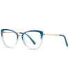 Lentions anti-bleu bloquant les verres carrés pour femmes cadre mode tr90 Radiation Protection Eyeglass transparent Eyewear 2076