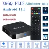 Receivers 2023 Smart TV SetTop Box X96Q Plus Android TV Box 11.0 4/64GB AllWinner H616 4K TV Box X96Q Media Player