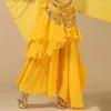 Stage Wear Belly Dance Costume Senior Sexy Chiffon Gold Coin Performance Skirt Women's High Quality Clothes