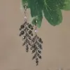 Dangle Earrings Vintage Statement Gray Crystal Leaf For Women Fashion Unique Accessories Party Jewelry Birthday Anniversary Gifts