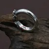 S925 Bijoux de charme en argent sterling personnalité hommes et femmes vintage vintage dragon têtes de bague couple ou ouverture qixi cadeau 240420