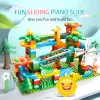 Blocs les plus récents Piano Marble Race Run Bloc de grande taille Blocs Building Blocswing Fondnel Slide Assembly Bricks Toys for Children Kids Gift