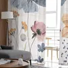 Gordijn zomerbloemen en wilde bloemen pure gordijnen voor woonkamer modern huisdecor tule slaapkamer voile gordijnen