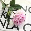 Decoratieve bloemen Simulatie Zijde Geurige rozen takken nep groen plant kunstmatige paarse blauwe roos eettafel decoratie bloemen