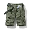 Erkek Şort Erkekler 2024 Yaz Pamuklu Kargo Moda Haki Çok Cocket Sıradan Kısa Pantolon Gevşek Taktik Askeri