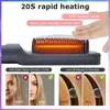 Curler comb 3 in 1 Hair Straightener Brush Heating Comb Electric Straightening and Curly Iron 240418