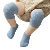 Collants chaussettes de poteaux de genou de bébé ensemble pour les filles garçons couleurs solides de couleur antidérapante