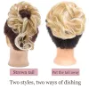 Chignon Merisihair Synthetic Girls Curly Scrunchie Chignon с резиновой полосой коричневой седые волосы кольцо на грязной булочке хвостики