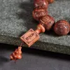 Strands 20 mm Huanghua gruszka drewno rzeźbione koraliki Bransoletka nie porusza Ming Jinsi Nanmu Bransoletka Kulki 108 Bransoletka Tekst Play Biżuteria