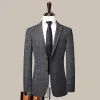 Suit de haute qualité (Blazer + pantalon) Men de style britannique Elegant Casual Senior Business Business Mentlemen's Suit de Mentlemen Two Pieces