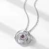 Collane Allnoel sintetico 4*4mm alexandrite texture ciantro collana argento 925 donne di alta qualità di lusso di lusso gioielli San Valentino