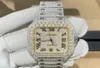 Hip Hop 22K Gold plaqué micro CZ Stainls Steel poignet Men039s Luxury Watch Lnn55158595