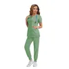 Uniformer Kvinna skrubba Set Nurse Beauty Salon Workwear Clinical Scrubs Top Pant Spa Doctor Nursing Tunic Suit 240412