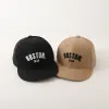 Softball Doitbest 2023 Summer Boy Girl Cap Baseball Boston Letters Child Sun Hats Flat Brim Kids Child Peaked Caps Snapback Gorras Bones