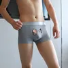 Underpants Ice Silk Boxers For Men Shorts Cute Spoof Trunk Plus Size Male Panties Lovers Fascinating Gift Boxer Man Underwear