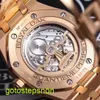 AP Tactical Wrist Watch Royal Oak Series 26574BA Perpetual Calendar Mens Fashion Casual Back Transparent Mechanical Watch