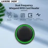 Des sonnettes Lecteur de carte à double fréquence prend en charge 125 kHz et 13,56 MHz WG26 / 34 Sortie RFID Mini Access Card Reader avec cloche de porte
