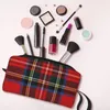 Bolsas de armazenamento viajam real de tartan saco de bestas de tartana real kawaii textura xadrez organizadora de maquiagem cosmética Women Beauty Dopp Kit Box Box