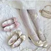 Swobodne buty słodkie słodkie lolita solidne kolorowe obcasy wiosna i jesień mody japoński w stylu bowca Mary Jane