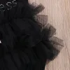One-pièces pour enfants nouveau-nés de bébé Baby Girls Broidered Little Black Robe Fashion Letter Romper Jumps Suit