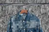 Xinxinbuy Männer Designer Coat Jacke Mosaic Denim Brief Jacquard Brief Langarm Frauen Schwarz Blau Aprikose M-XL