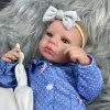 Куклы 50 см закончили Reborn Baby Dolls Loulou The Wake Girl Жизненная силиконовая виниловая 3D -кожа Видиционные вены DIY игрушки для девочек