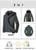 Chaquetas para hombres chaqueta de esquí 3 en 1 hombre invierno esquí de esquí cálido con capucha a prueba de viento y senderismo al aire libre y chaqueta de escalada2404