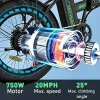 Bicycle Hitway Bike électrique pliable pour adultes, 20 "x 4,0 Gros Tire Ebike avec moteur 750W, 48 V / 15AH, 7Speed Electric Bicycle