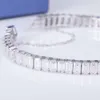 Regalo de joyería de moda 14K Gold White Emerald Cut Def Diamond Tennis Pulsera