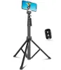 Sticks Phone Tripod Selfie Stick Extendable Cell Phone Tripod Stand with Wireless Remote and Phone Holder Compatibl with iPhone Android