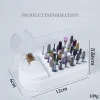 Bitar 25/48 hål nagel borr bit hållare manikyr malning cutter stativ display container nagelborrbitar arrangör nagelverktyg