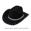 Bérets Vacation Cowboy Chapeaux de diamant ceinture à main Per perle Gift Crystal For Girl Cowgirl Hat Carnivals Music Festival