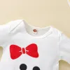 Sets Christmas Glitter Bow born Baby Girl 3PCS Lounge Set Children's Long Sleeve Babysuit Mesh Skirt Kids Clothes Set 3 6 18 12 Month