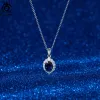 Ожерелья Orsa Jewels создал сапфировый серебряный серебряный подвесной ожерелье для женского модного слезоточивого подвесного подвесного юбилейного подарка LZN06