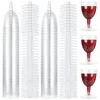 Tumblers Plastic Wine Glasses Red Reusable Stemmed Party Cups For Garden Parties