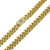 6-14 mm Hip Hop ze stali nierdzewnej Miami Łańcuch kubańska 14K Gold Slapted Copper Compran