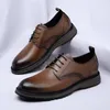 Casual Shoes Classic Leather Men's Dress Lace Up Man Oxfords Versatile Handmade Mens Sneakers Leisure Walk Formal Business