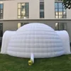 6m dia fabrikspris Vit Uppblåsningsbart igloo Dome Tält med LED -lampor 2 Dörrar utomhus campingpartyhus Marquee