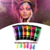 Body Paint 6 Colors Body Art Paint Neon Fluorescent Party Festival Halloween Cosplay Makeup Kids Face Paint UV Glow Painting Beauty Tools d240424