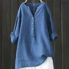Damen lässig Solid Long Sleeve Vneck Daily Tops Shirt Ladies Schönheit hochwertige Bluse Kleidung Kleidung Plus Size 2023 240412