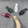 Slippers 2024 Zomer Rhinestone Fashion Flat Peep Toe Dames Beach Casual Flip Flip Sandals Pantuflas de Mujer