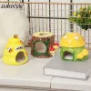 Cages Ceramic Nest for Hamster, Small Pet Nest, Creative Forest Style, Stump Mushroom Bee, New