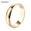 Yanleyu Luxus 18K Gold Color Engagement Schmuck Ehering -Paar Ringe für Männer und Frauen Jubiläum Geschenkgroßhandel PR426 240411