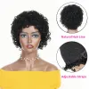 Peruki krótkie peruki Bob Pixie Brazylijskie Jerry Curly No Lace Front Peruki z grzywką Krótkie krwawe peruki ludzkie włosy dla czarnych kobiet w sprzedaży