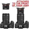 Filtros de 0.35x lente gran angular con lente RO 58 mm para lentes rebeldes canón