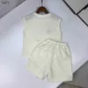 Fashion Baby Tracksuits Summer Jungen Set Kids Designer Kleidung Größe 90-150 cm Skateboarding ärmellose Weste und Shorts 24April