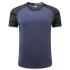 TシャツフィットネスシャツメンメッシュサマースポーツカラーブロックラグランスリーブOneck短袖トレーニングボディービルトレーニングティー