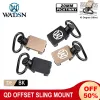 Lights wadsn qd Sling Mount Un Tactical 45 graders offset QD Adapter Metal eo Si Gloc Slings Base för 20 mm järnvägsjakt tillbehör